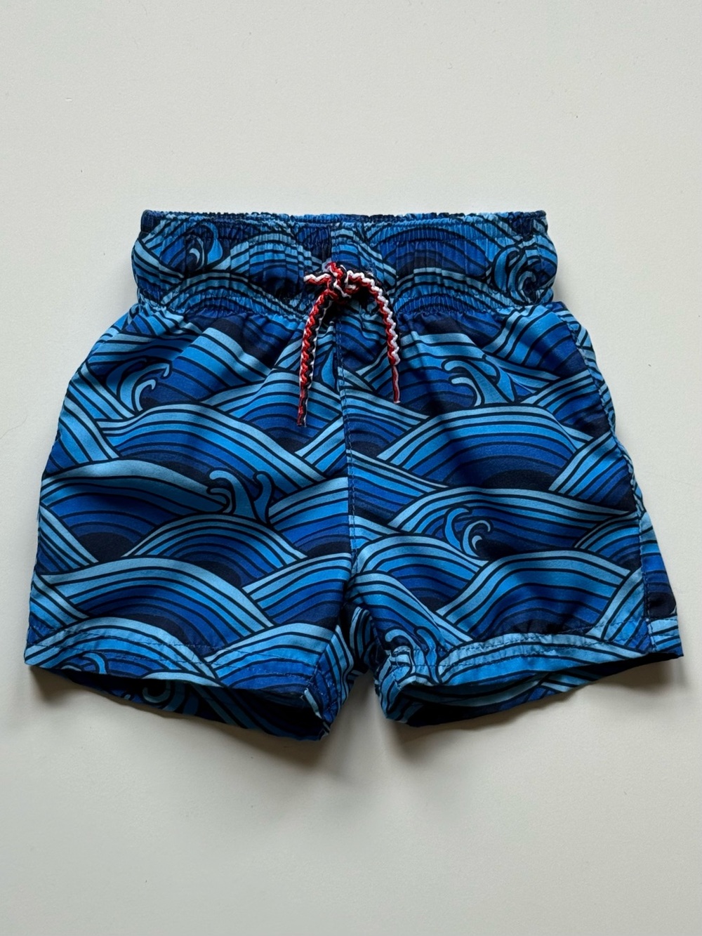Appaman Baby Boy Wave Print Mid-length Swim Trunks - Size 3-6M